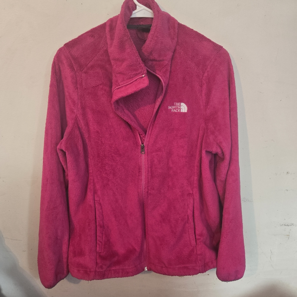 The North Face Women's Vibrant Pink Teddy Jacket Large